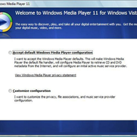 Windows Media Player 11 Welcome Screen